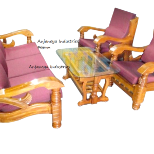 Teak Wood Sofa 3+1+1 with Tea Poi